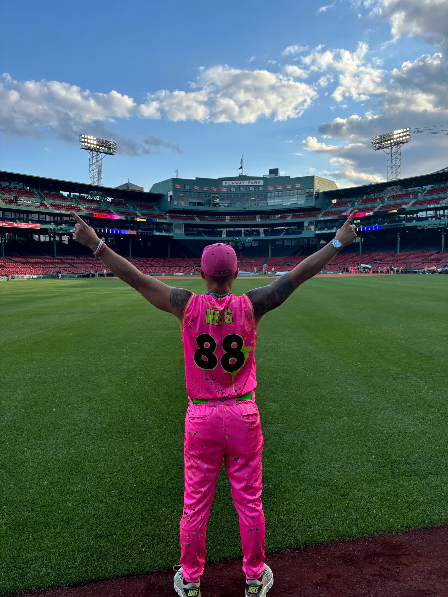 Isaac Hess at Fenway Park years after the Red Sox sent him home from a physical there